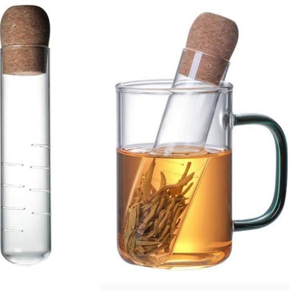Tea Strainer Accessories Glass Test Tube Tea Strainer Glass Tube Tea Infuser - Picture 8 of 16